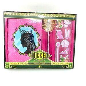 Wicked Glinda Journal Set Sparkly Pen Puffy Stickers 40 Page Blank Book